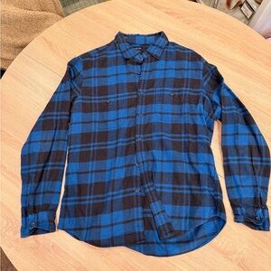J. Crew Blue and Black Plaid Men's Shirt